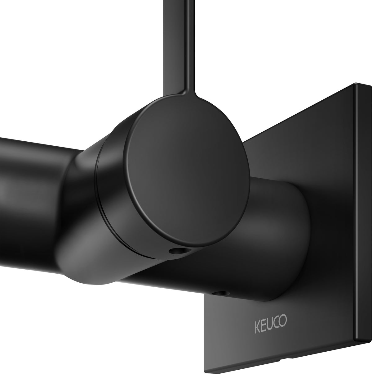 KEUCO IXMO Pure Einhebel-Waschtischmischer Unterputz, eckig, Ausladung 165 mm, schwarz matt