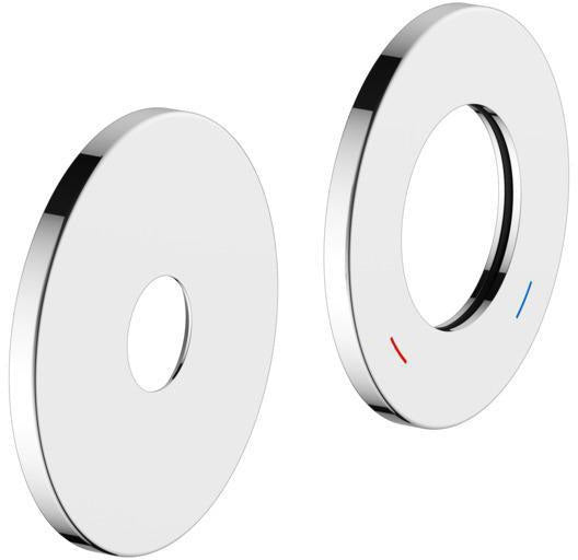 KEUCO Rosetten-Set 51116 verchromt eckig 85 mm für Einhebel-Waschtischmischer