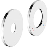 KEUCO Rosetten-Set 51116 verchromt eckig 85 mm für Einhebel-Waschtischmischer