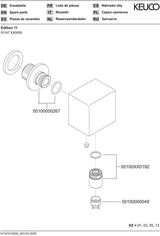 KEUCO Edition 11 Schlauchanschluss DN 15 – Bronze gebürstet, eckige Rosette, Messing