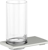 KEUCO Edition 400 Glashalter mit Echtkristall-Glas, verchromt – Wandmontage, softcube Design