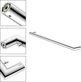KEUCO REVA Badetuchhalter 600 mm verchromt mit integriertem Haken – Wandmontage