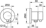 KEUCO IXMO 3-Wege Ab-/Umstellventil DN 15 UP mit Comfort Griff, runder Rosette, Nickel gebürstet