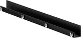 KEUCO Duschablage 24953 auf Maß – 400-600 x 120 x 90 mm, schwarz matt, Aluminium, mit Haken