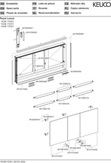 KEUCO Royal Lumos Spiegelschrank 1400 mm Wandeinbau silber-eloxiert mit Ablagefach