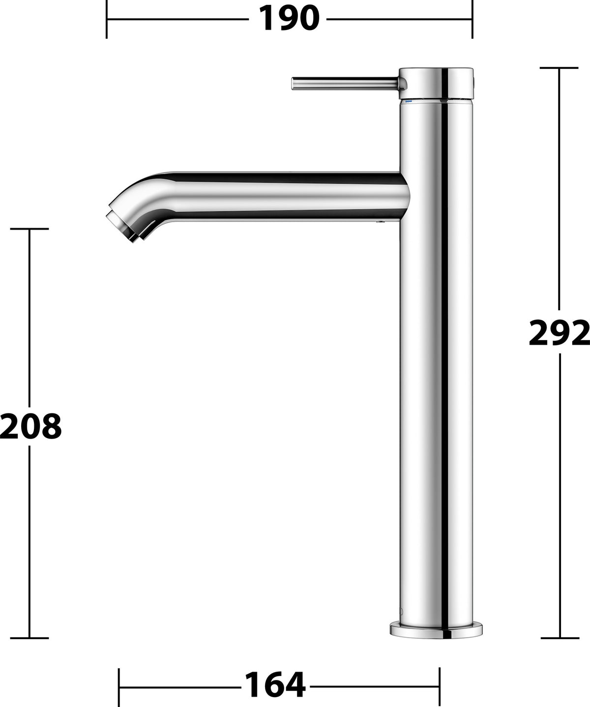 KEUCO IXMO Pure Einhebel-Waschtischmischer 210 mm ohne Ablaufgarnitur, verchromt