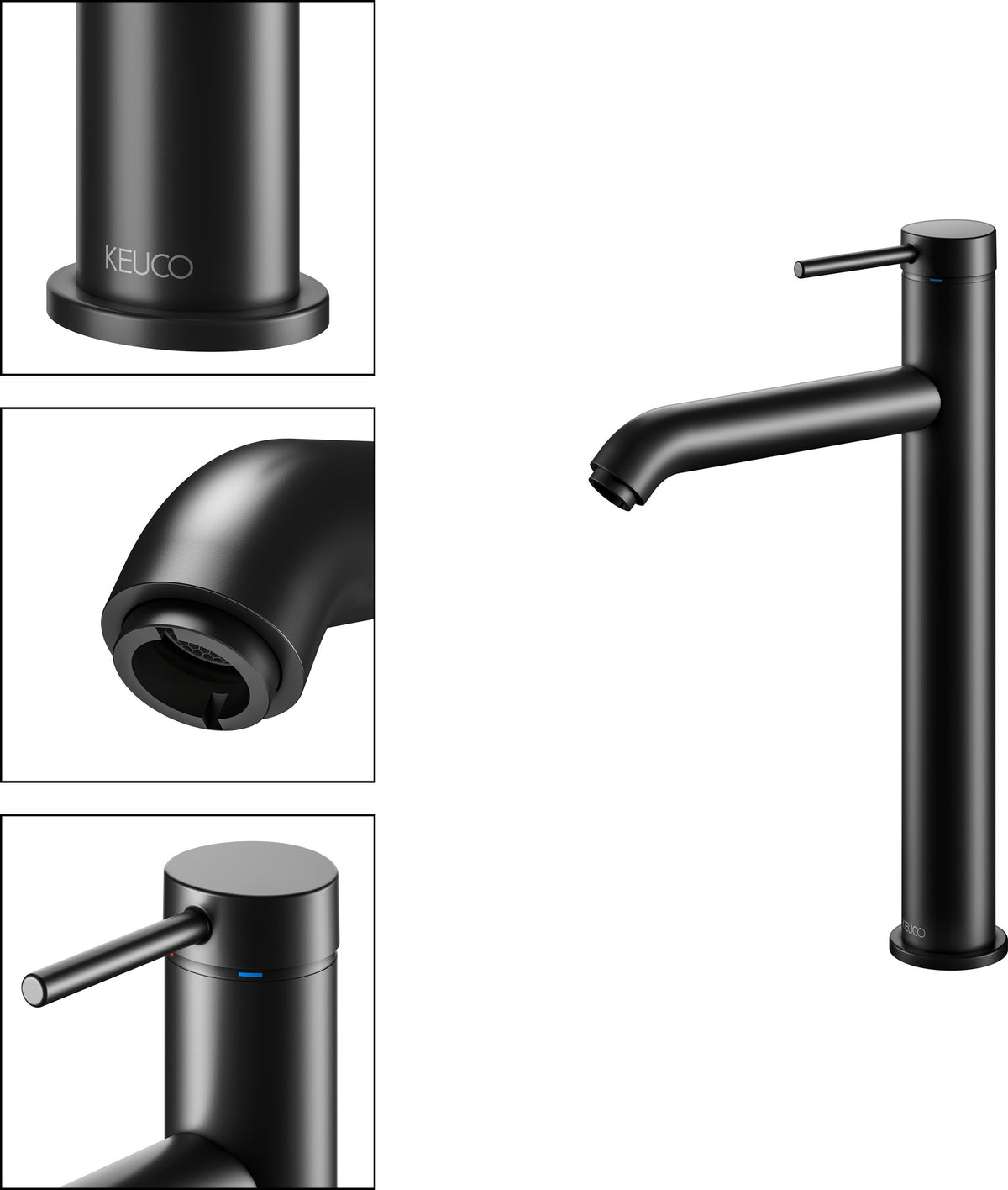 KEUCO IXMO Pure Einhebel-Waschtischmischer 210 mm ohne Ablaufgarnitur, verchromt