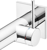 KEUCO IXMO Einhebel-Waschtischmischer eckig für Wandmontage, verchromt, Ausladung 165 mm
