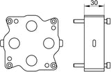 KEUCO Verlängerungsset 59970 für FLEXX Box – 30 mm Armaturenzubehör