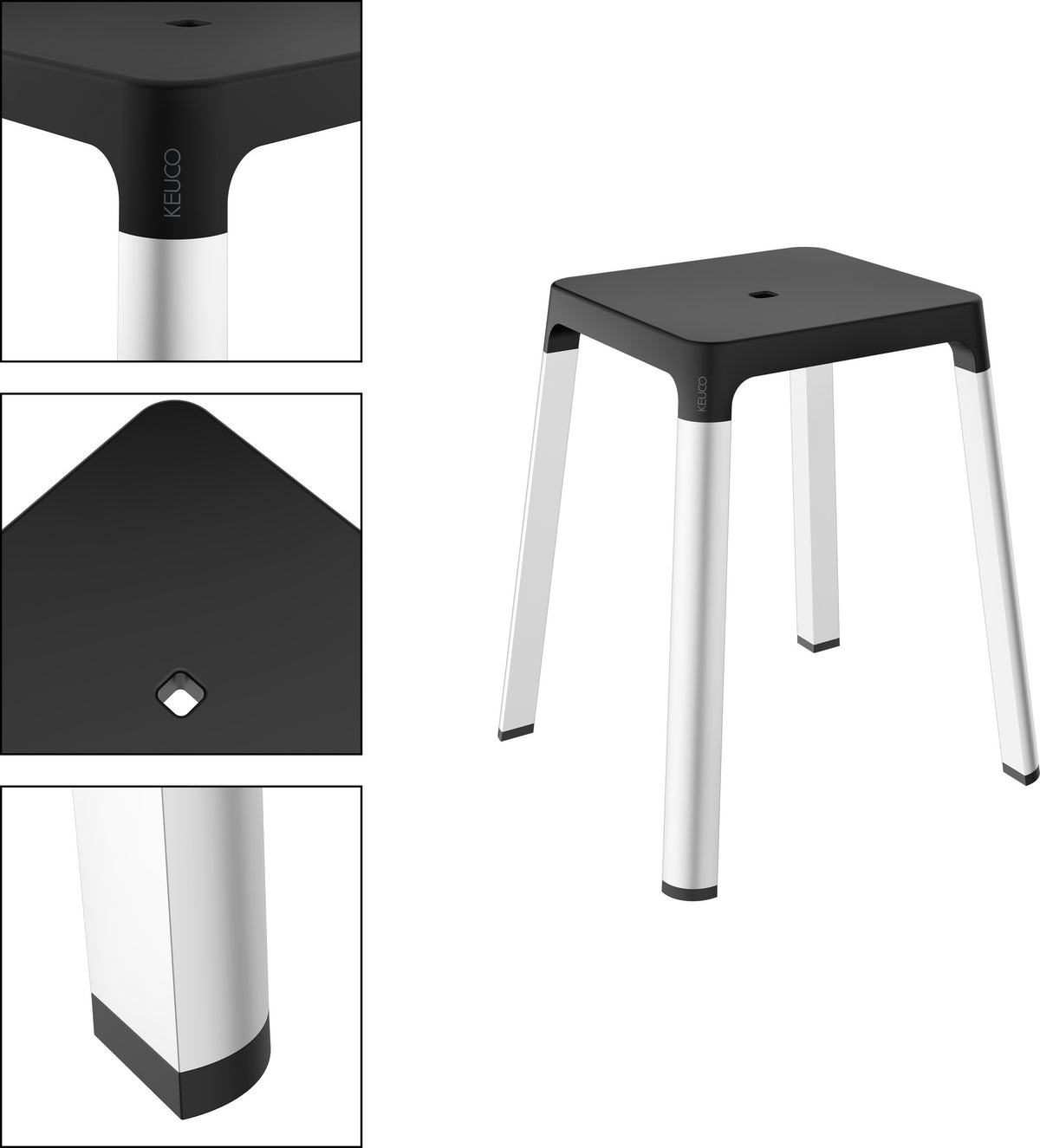 KEUCO AXESS Bad-Hocker 35082 – verchromt/weiß, stilvoll & funktional