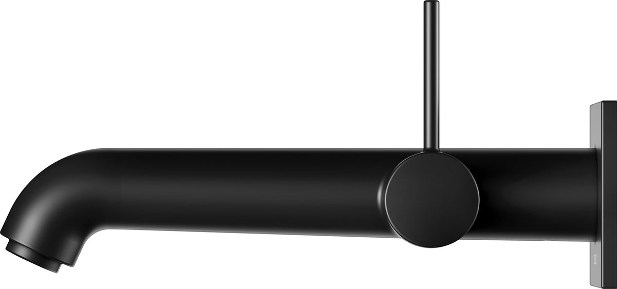 KEUCO IXMO Pure Einhebel-Waschtischmischer Unterputz, eckig, Ausladung 165 mm, schwarz matt
