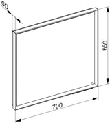 KEUCO Royal Lumos Lichtspiegel 700 x 650 mm, schwarz-eloxiert, LED-Beleuchtung