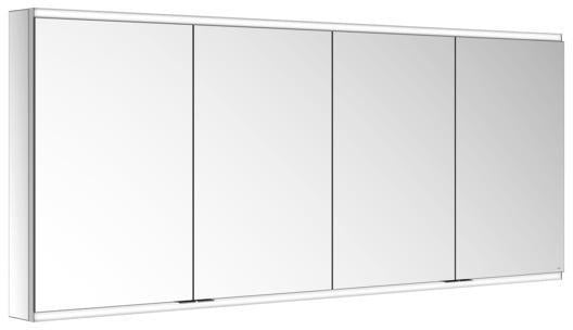 KEUCO Royal Modular 2.0 Spiegelschrank, beleuchtet, 1750 mm, 4 Türen, silber-eloxiert, ohne Steckdose