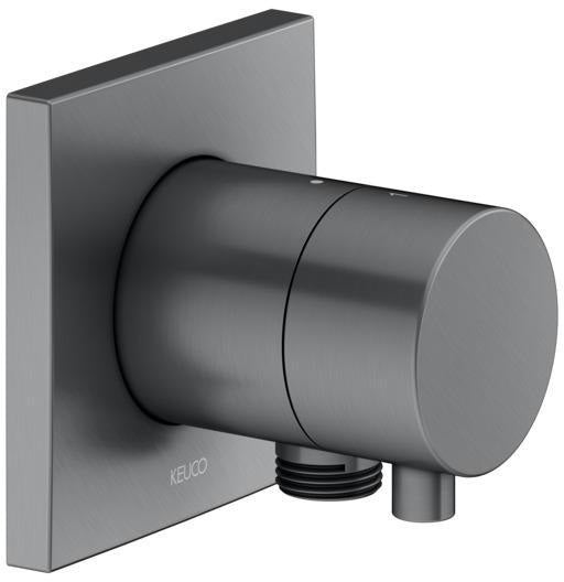 KEUCO IXMO Comfort 2-Wege Umstellventil eckig Bronze gebürstet mit Schlauchanschluss