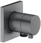 mit Comfort Griff, ohne Absperrung, mit Schlauchanschluss / schwarzchrom gebürstet