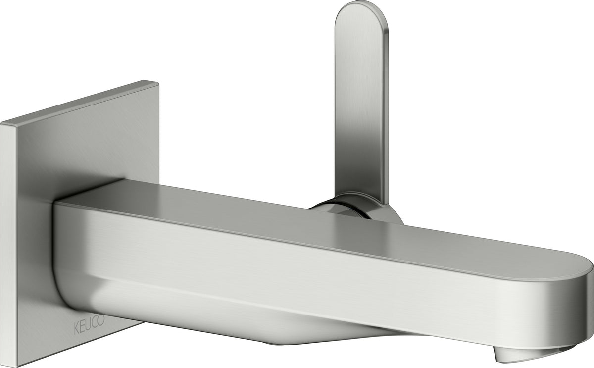 KEUCO IXMO Einhebel-Waschtischmischer Unterputz Wandmontage 187 mm Messing gebürstet