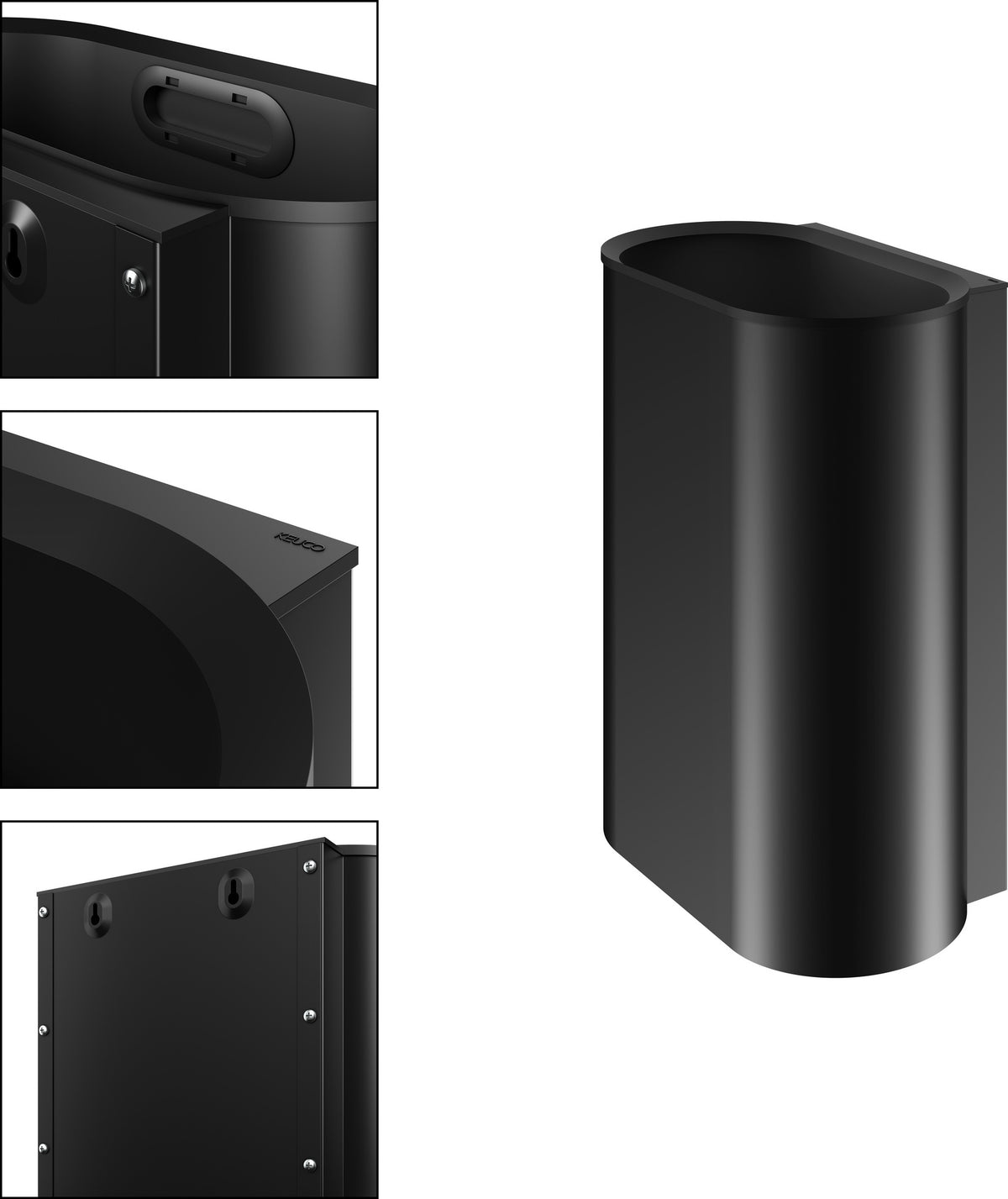 KEUCO Plan Abfallsammler 30 l, wandhängend, Chrom-finish/Edelstahl poliert