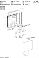 KEUCO Royal Lumos Spiegelschrank 650 mm, Wandeinbau, Anschlag rechts, silber-eloxiert