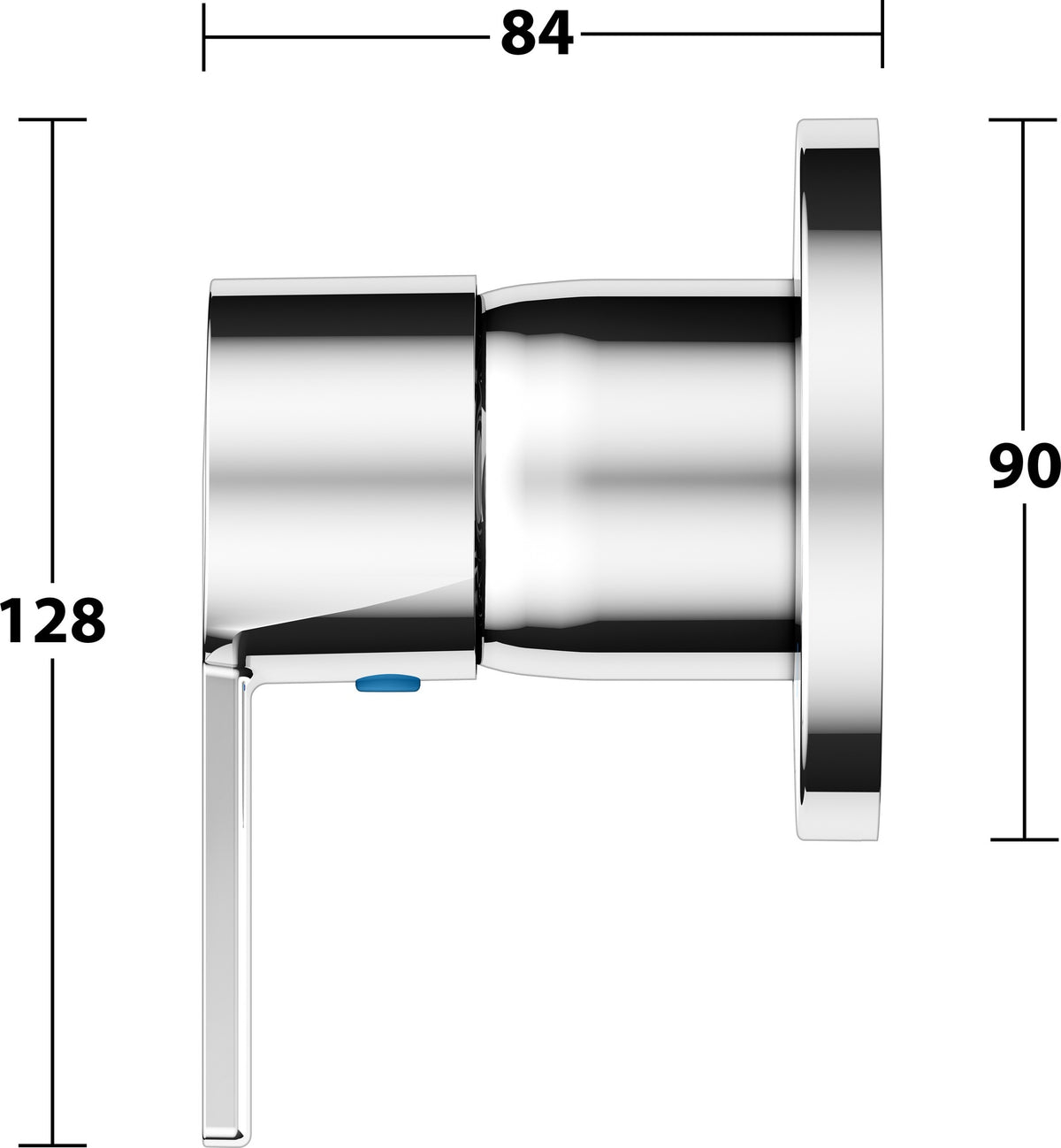 KEUCO Plan Blue Unterputz Einhebelmischer Aluminium-Finish – Fertigmontageset