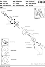 KEUCO IXMO SOLO 3 Brause-Set mit Einhebelmischer, Umstellventil und Kopfbrause 250 mm – verchromt