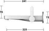 KEUCO IXMO Einhebel-Waschtischmischer Unterputz Wandmontage 187 mm Messing gebürstet