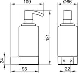 KEUCO PLAN Schaumseifenspender silber-eloxiert mit Halter und Pumpe, 250 ml