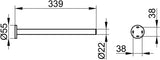 KEUCO Handtuchhalter Plan 14923 verchromt 340 mm – 1-armig, starr, Wandmontage