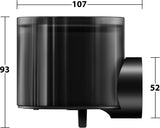 KEUCO REVA Lotionspender mit Halter und Pumpe, Kristallglas mattiert, schwarz matt, 140 ml