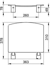 KEUCO Klappsitz Plan 14980 – Wandmontage, verchromt/schwarz, bis 110 kg, klappbar
