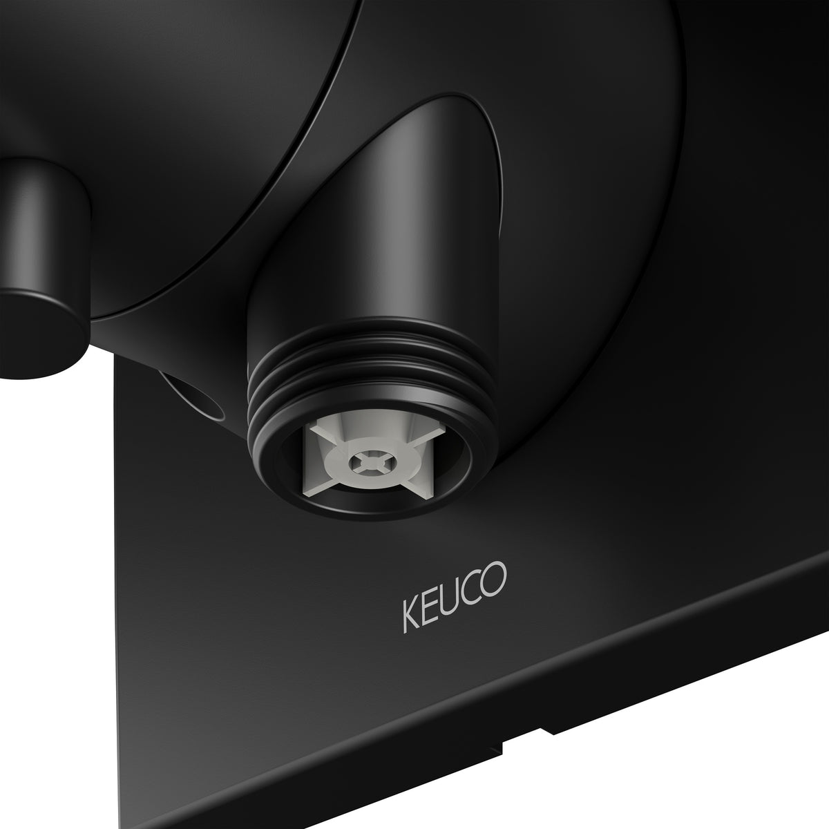 KEUCO IXMO Comfort 3-Wege Umstellventil DN15 Unterputz, eckig schwarz matt, mit Schlauchanschluss