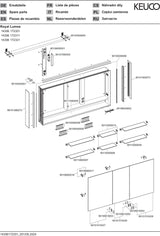 KEUCO Royal Lumos Spiegelschrank 1400 mm, 3 Türen, LED-Beleuchtung, silber-eloxiert