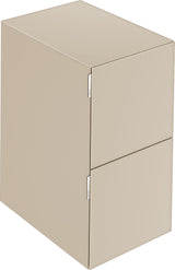 KEUCO Edition 11 Art Sideboard 400 mm mit 2 Auszügen und Beleuchtung – Weiß / Glas Weiß