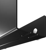KEUCO Duschablage 24953 auf Maß – 400-600 x 120 x 90 mm, schwarz matt, Aluminium, mit Haken
