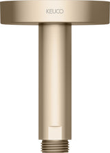 KEUCO Brausearm Elegance 51688, Deckenanschluss, 100 mm, verchromt – Rundes Design für die Deckenmontage