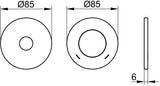 KEUCO Rosetten-Set 51116 verchromt eckig 85 mm für Einhebel-Waschtischmischer