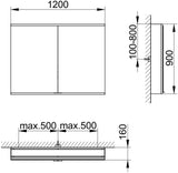 KEUCO Royal Modular 2.0 Spiegelschrank beleuchtet 600 mm mit Steckdose und USB