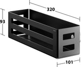 KEUCO Seifenkorb 24954, 320 x 93 x 90 mm, schwarz matt, Aluminium, mit Ablaufschlitzen