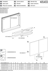 KEUCO Royal Modular 2.0 Spiegelschrank, unbeleuchtet, Wandeinbau, 1050 mm, mit Steckdose und USB