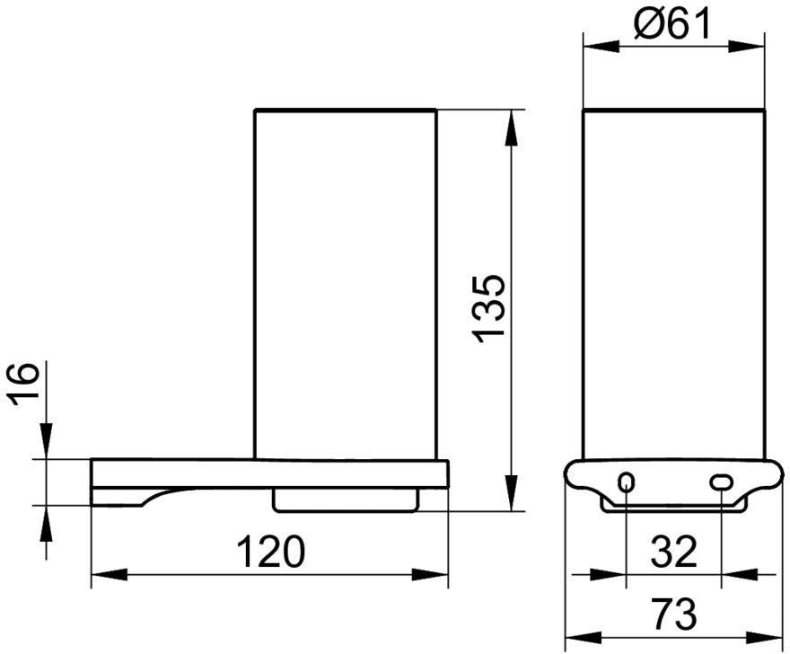 KEUCO Edition 400 Glashalter mit Echtkristall-Glas, verchromt – Wandmontage, softcube Design