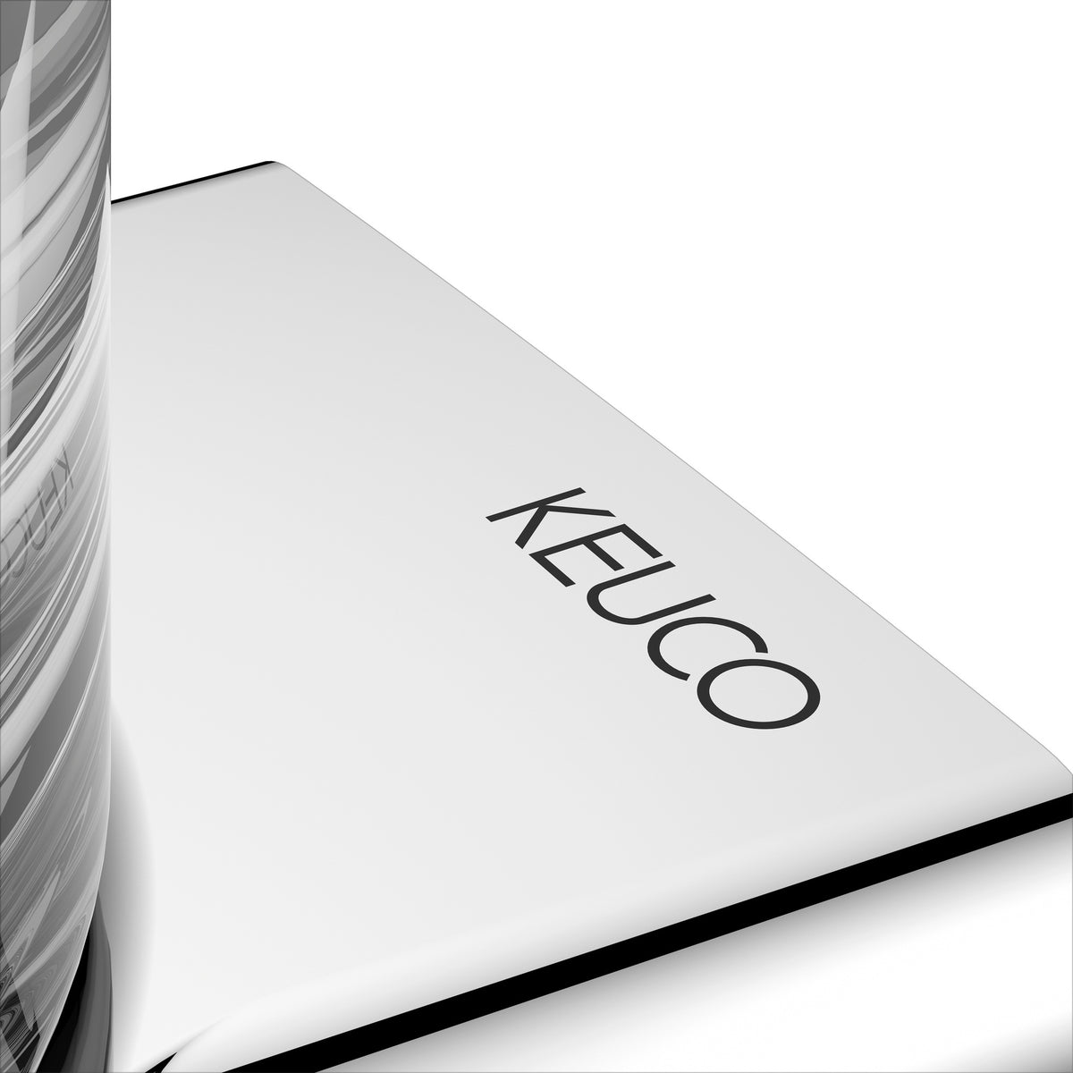 KEUCO Aveno Glashalter 14650 mit Echtkristall-Glas, verchromt – Zahnputzbecher-Halterung