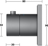 KEUCO IXMO Thermostatarmatur Unterputz rund verchromt – mit Sicherheitssperre bei 38 °C