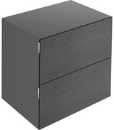 KEUCO Edition 11 Art Sideboard 400 mm mit 2 Auszügen und Beleuchtung – Weiß / Glas Weiß