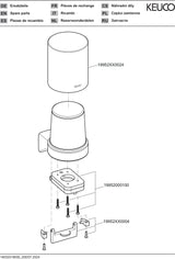 KEUCO Aveno Lotionspender verchromt mit Halter und Pumpe – Wandmontage
