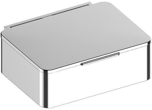 KEUCO Feuchtpapierbox Plan 14967 verchromt – Wandmontage Feuchttücherbox mit Deckel