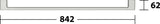 KEUCO Collection Moll Badetuchhalter 600 mm verchromt – Wandmontage, eckiges Design