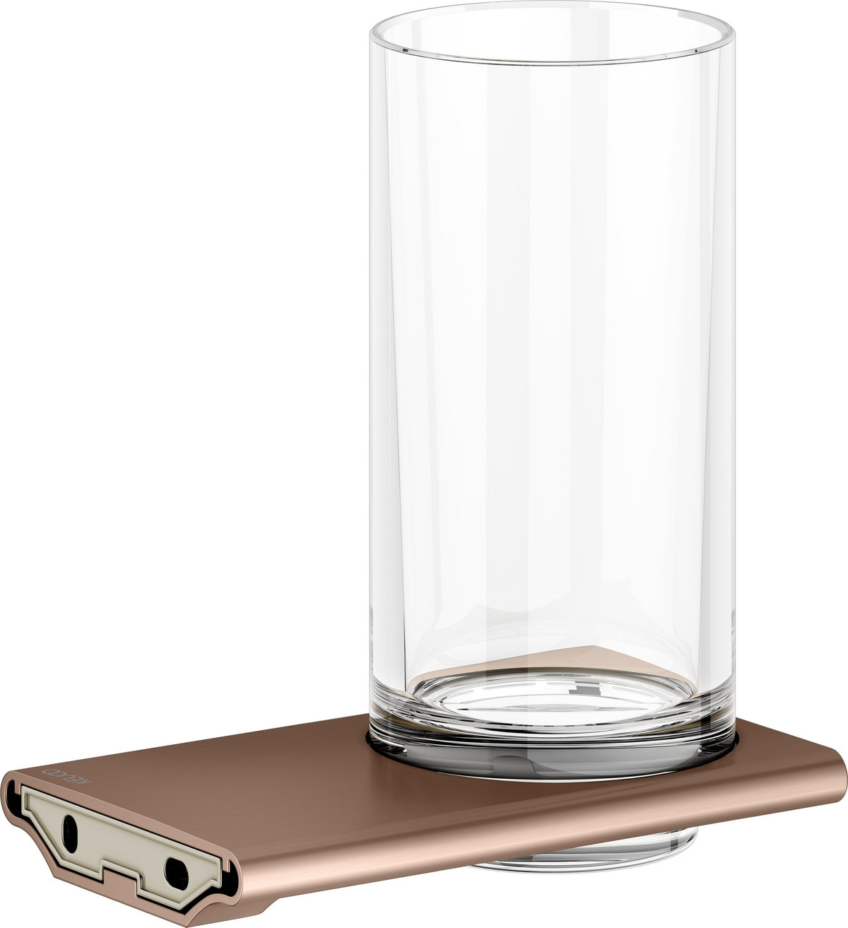 KEUCO Edition 400 Glashalter mit Echtkristall-Glas, verchromt – Wandmontage, softcube Design
