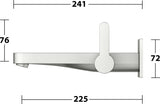 KEUCO IXMO Einhebel-Waschtischmischer Unterputz Wandmontage 187 mm Messing gebürstet