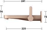 KEUCO IXMO Einhebel-Waschtischmischer Unterputz Wandmontage 187 mm Messing gebürstet