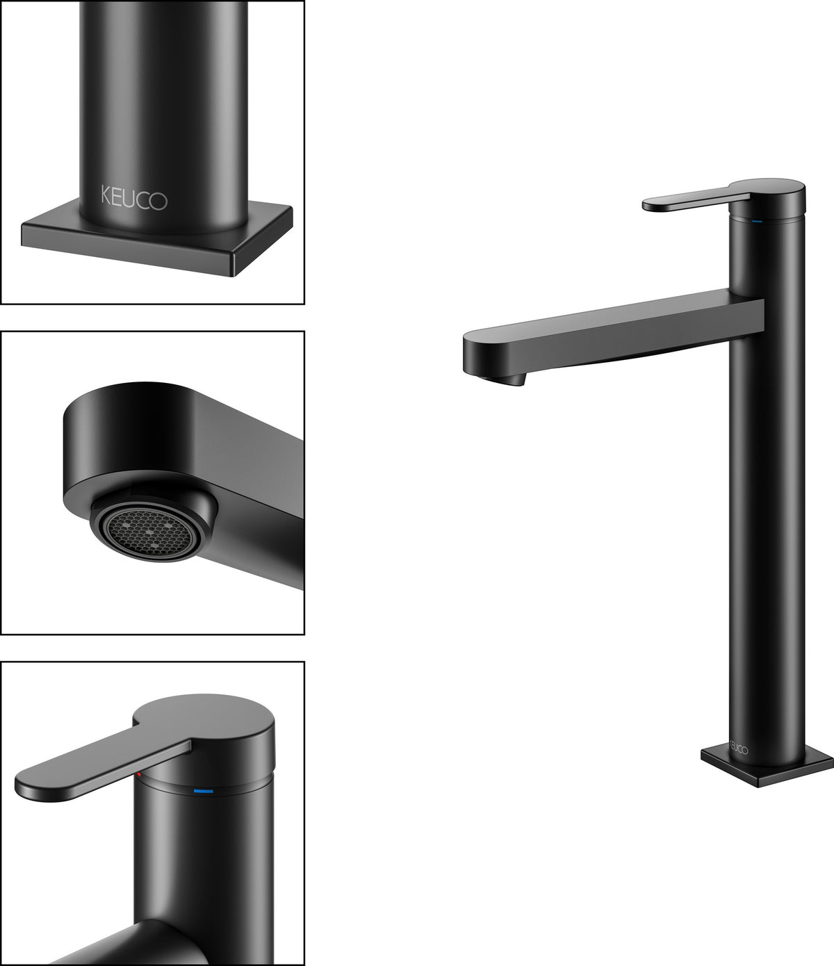 KEUCO IXMO Pure Einhebel-Waschtischmischer 210 mm ohne Ablaufgarnitur, verchromt