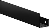 KEUCO Duschablage 24953 auf Maß – 400-600 x 120 x 90 mm, schwarz matt, Aluminium, mit Haken